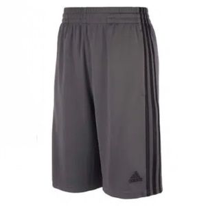 ADIDAS Boys Shorts- Dark Grey w/black stripes- Size Large (14/16)